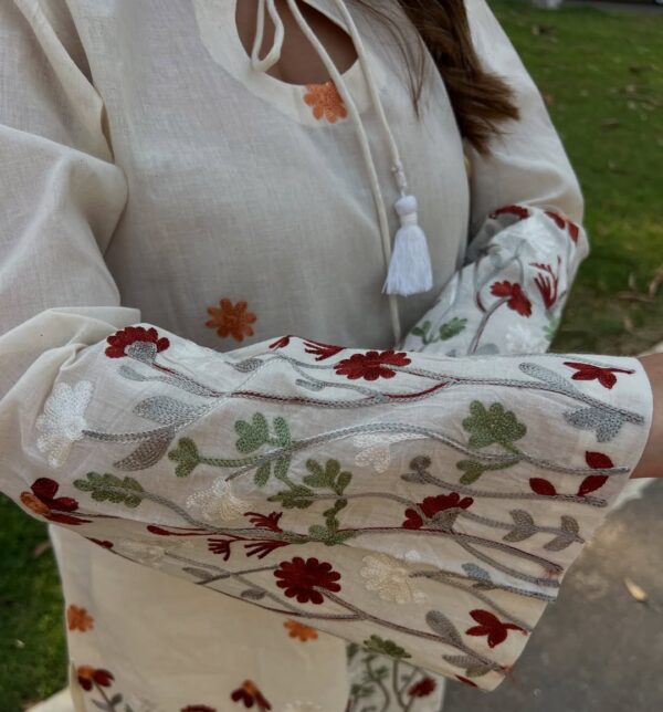 Introducing our mulmul cotton co-ord set perfect for summers. It features intricate embroidery a (2) Introducing our mulmul cotton co-ord set perfect for summers. It features intricate embroidery a (2)